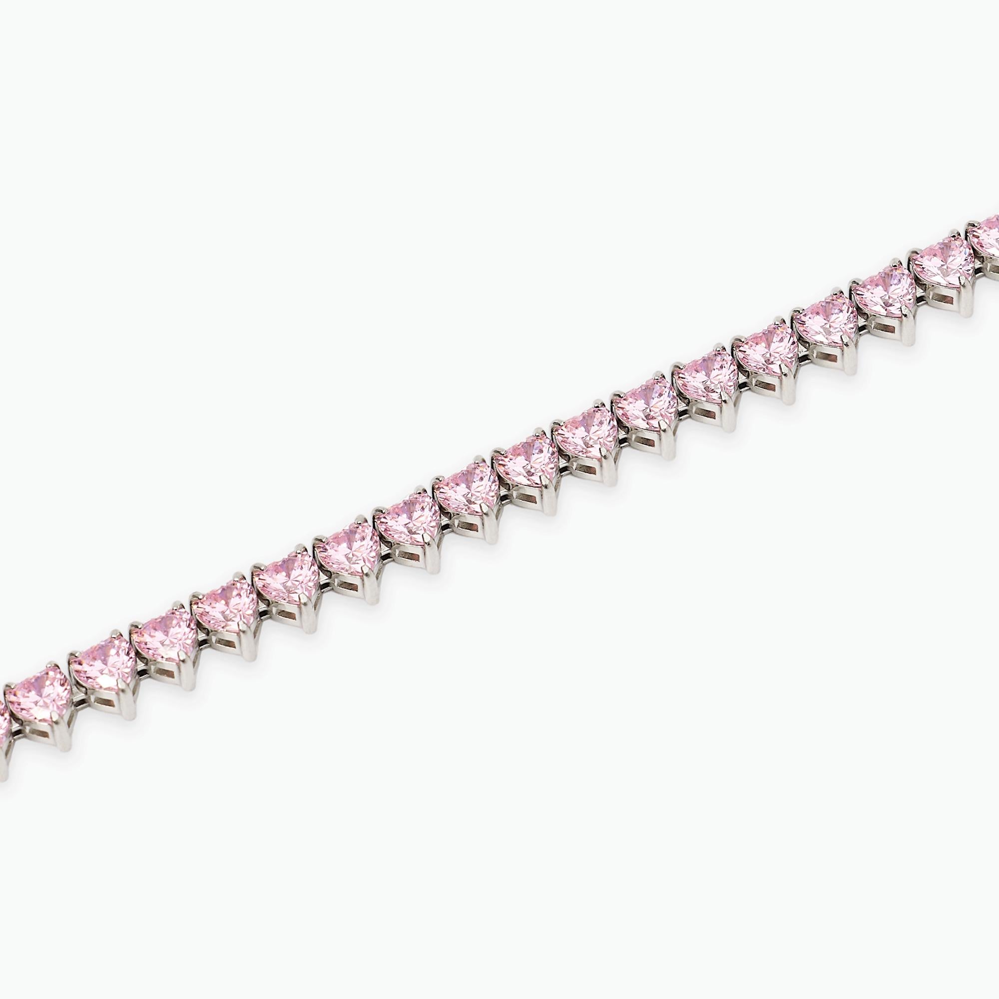 Kidult Bracciale tennis cuore con zirconi rosa, Style 60 - 831155