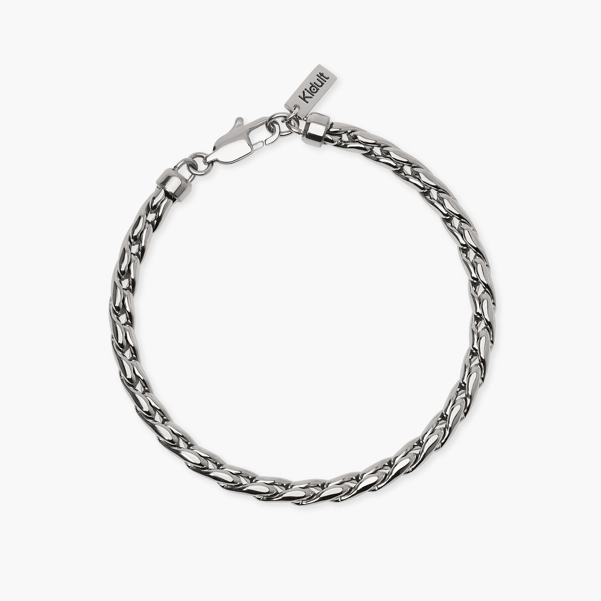 Kidult Bracciale uomo in acciaio con catena cardano, Style 34 - 831160