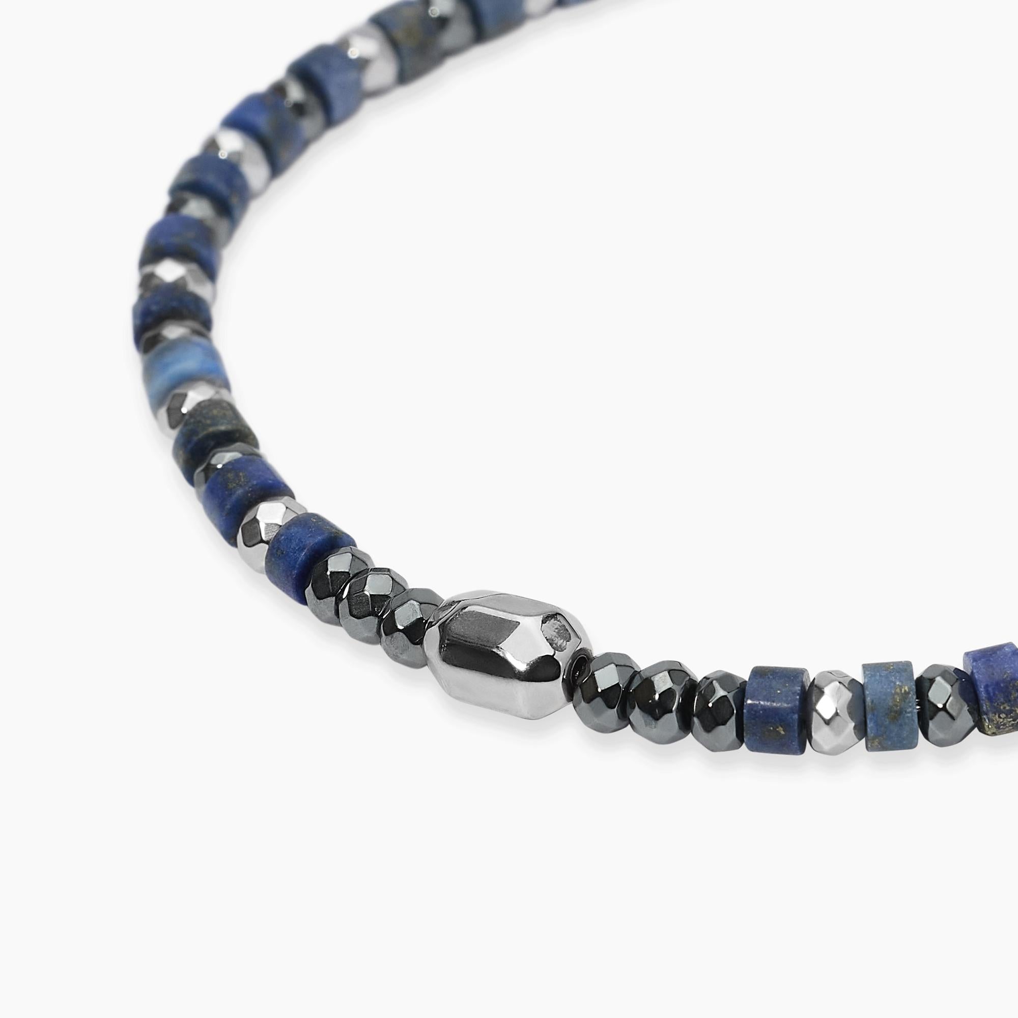 Kidult Bracciale da uomo regolabile con ematite e lapis Style 40 - 831210