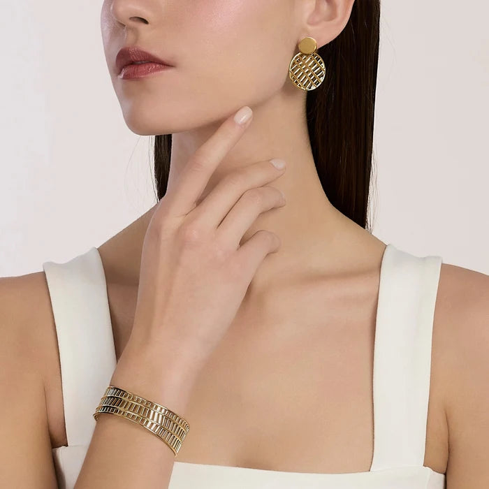Kidult Bracciale cuff in acciaio dorato - 831218