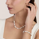 Kidult Bracciale in acciaio e perle conchiglia - 831229