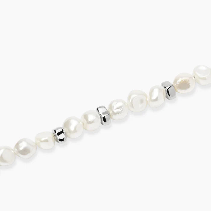 Kidult Bracciale in acciaio e perle conchiglia - 831229