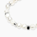 Kidult Bracciale in acciaio e perle conchiglia - 831229