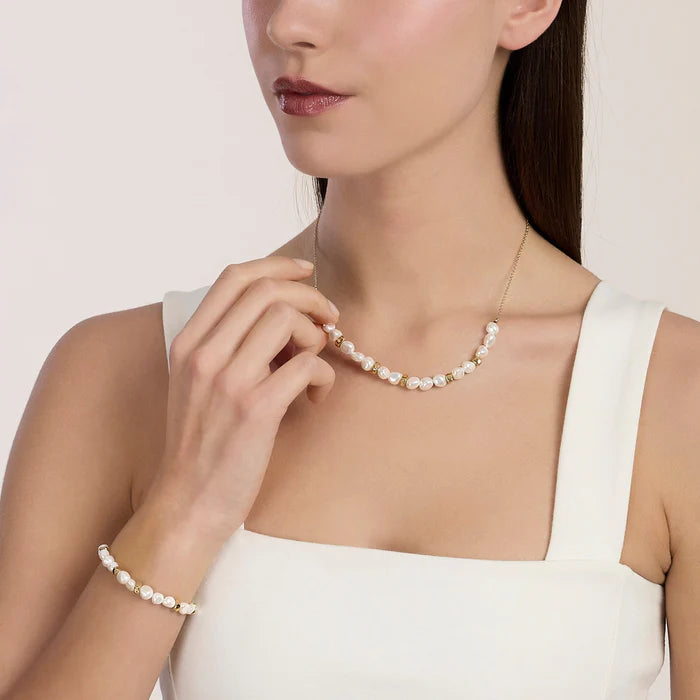 Kidult Bracciale dorato con perle conchiglia - 831230