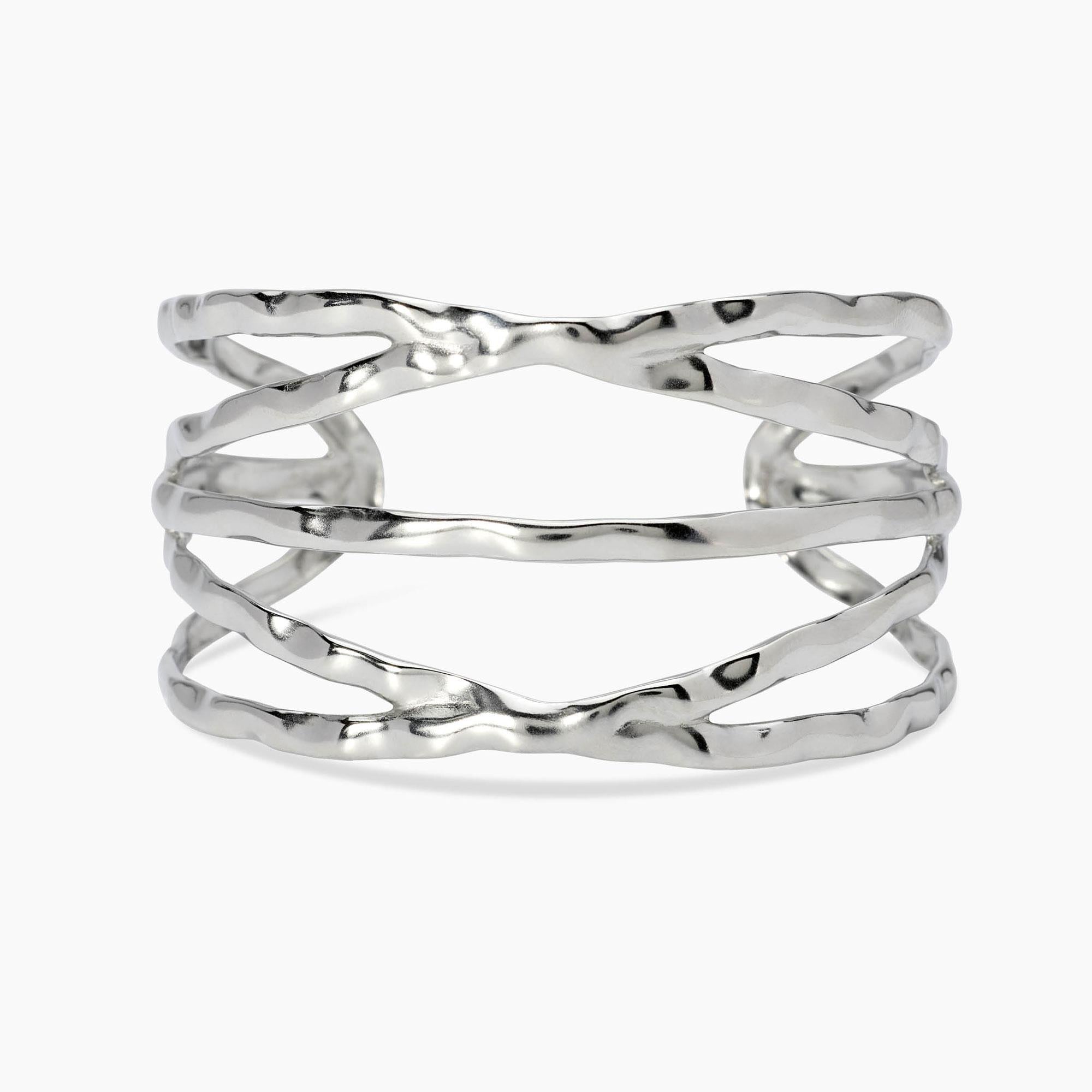Kidult Bracciale cuff in acciaio martellato Style 73 - 831249