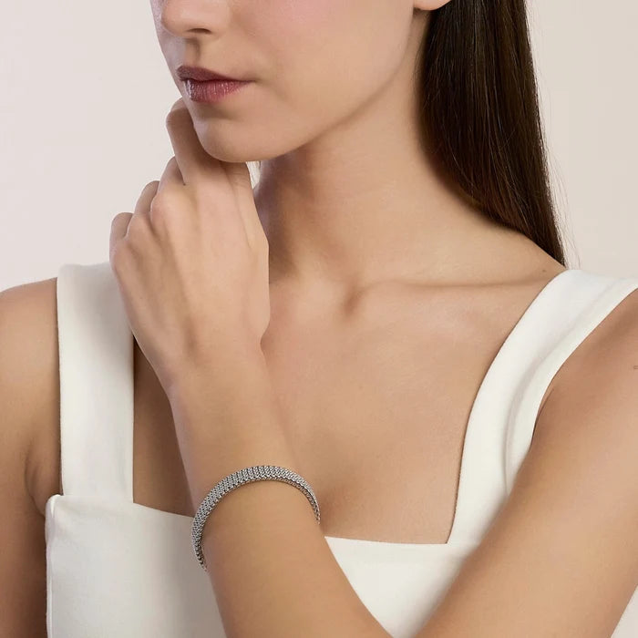 Kidult Bracciale cuff in acciaio con maglia mesh - 831258
