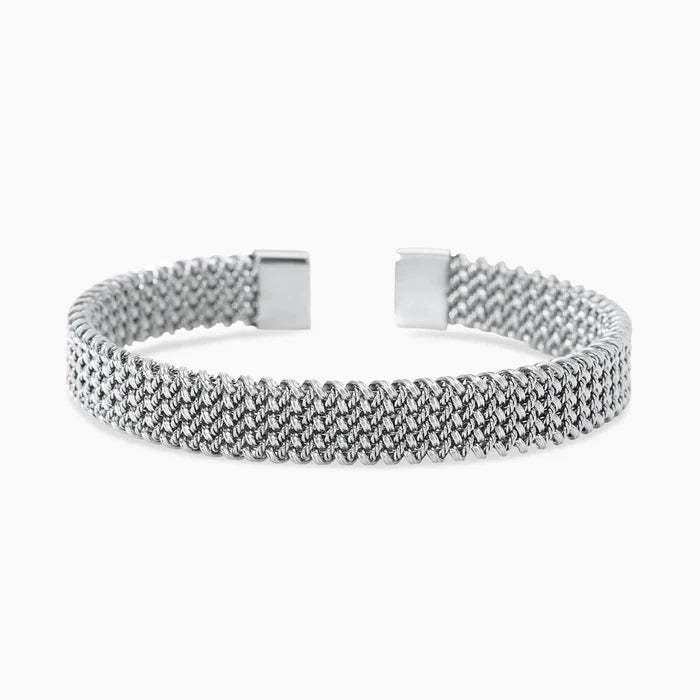 Kidult Bracciale cuff in acciaio con maglia mesh - 831258