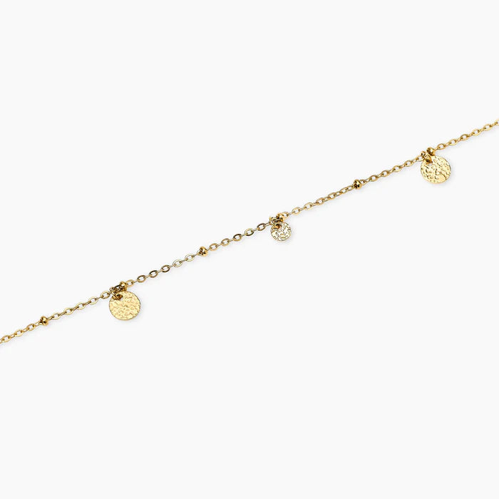Kidult Cavigliera con charm dorati martellati - 831267