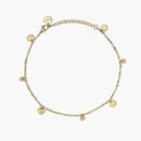 Kidult Cavigliera con charm dorati martellati - 831267