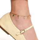 Kidult Cavigliera in acciaio dorato con charms estivi - 831269