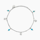 Kidult Cavigliera in acciaio con stelle marine e inserti azzurri - 831270
