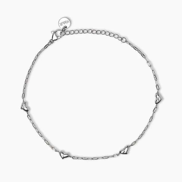 Kidult Cavigliera in acciaio con cuori - 831272