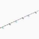 Kidult Cavigliera con charms martellati e glass azzurri - 831273