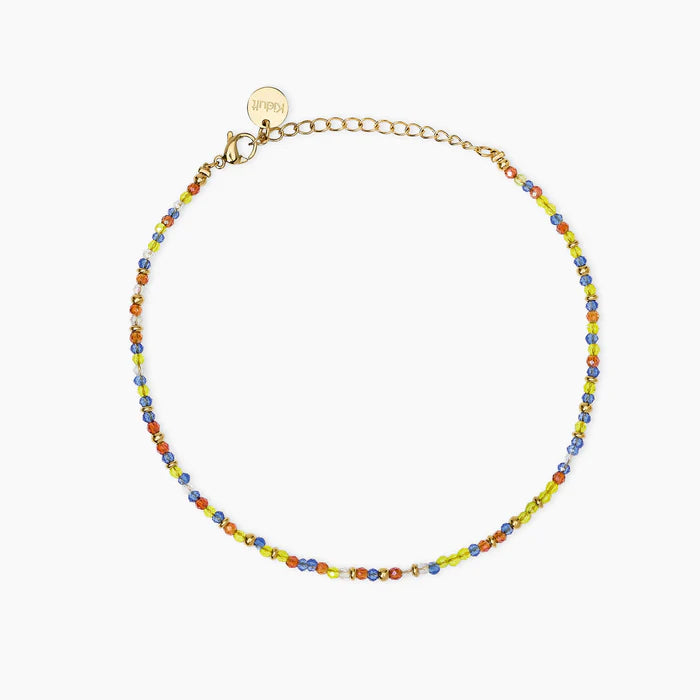 Kidult Cavigliera dorata con inserti multicolor - 831275