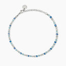 Kidult Cavigliera con perle conchiglia e pietre azzurre - 831277