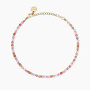 Kidult Cavigliera con perle conchiglia e pietre rosa - 831279