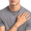 Kidult Bracciale da uomo in acciaio con ematite e catena marina - 831283