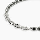 Kidult Bracciale da uomo in acciaio con ematite e catena marina - 831283