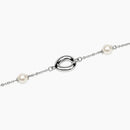 Kidult Bracciale in acciaio con catena rolò e perle conchiglia con elementi goccia - 831317