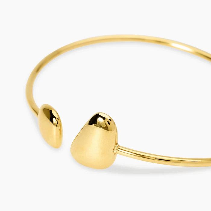 Kidult Bracciale bangle aperto in acciaio dorato - 831323