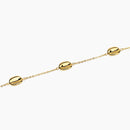 Kidult Bracciale in acciaio dorato con catena rolò ed elementi schiacciati - 831325