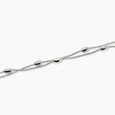 Kidult Bracciale in acciaio con catene snake ed elementi ovali - 831329