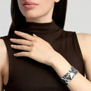 Kidult Bracciale bangle aperto in acciaio martellato - 831334