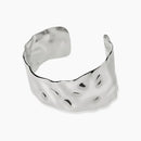 Kidult Bracciale bangle aperto in acciaio martellato - 831334