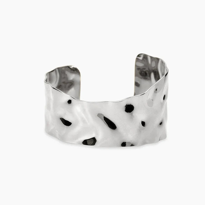 Kidult Bracciale bangle aperto in acciaio martellato - 831334