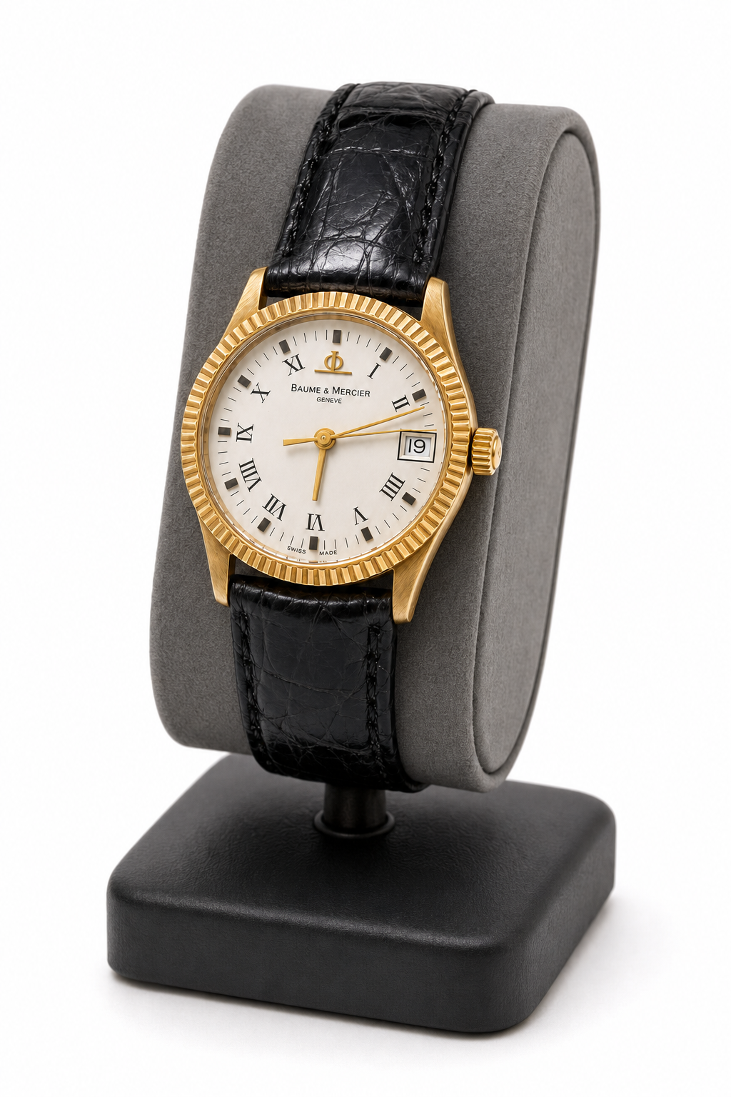 Orologio Baume et Mercier Vintage, "dress watch" tondo con cassa in oro giallo 18K, 30mm - 83193