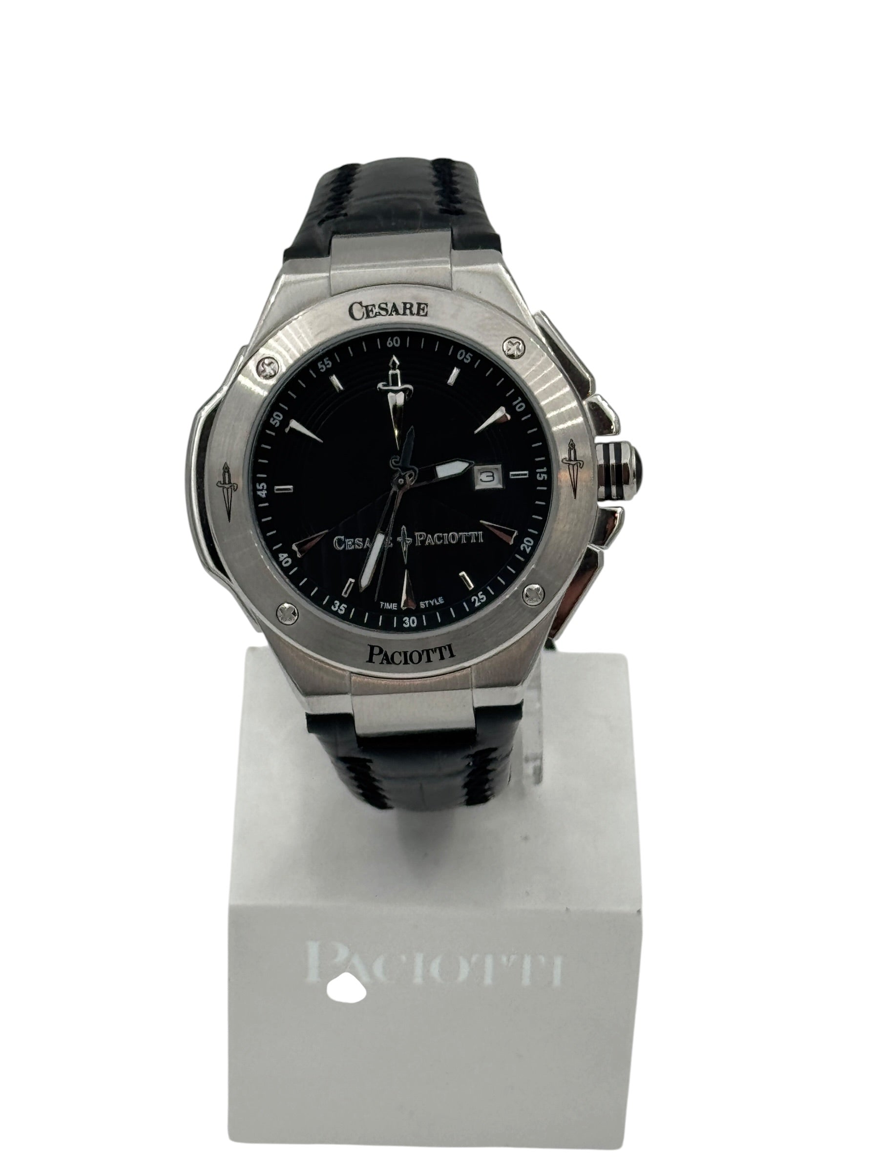 Orologio Cesare Paciotti, New York, quadrante nero al quarzo, 45mm - TSST009