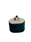 Anello Zaffiro Giorgio Visconti con giro di diamanti, 1.15ct di zaffiri - AB17142BZ