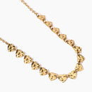 Kidult Girocollo dorato cuori effetto martellato, Style 03 - 851007