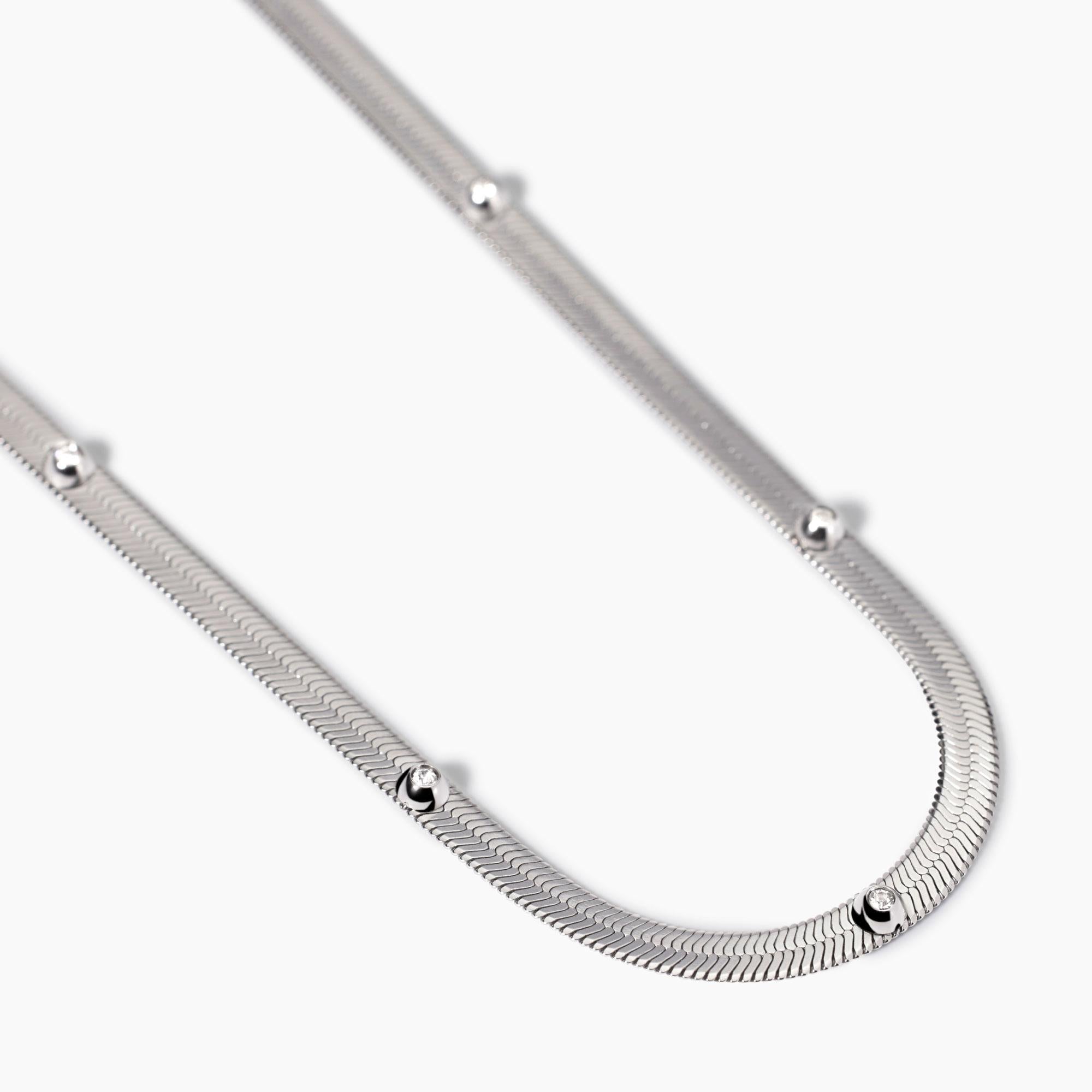 Kidult Girocollo con cristalli bianchi, Style 04 - 851012
