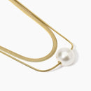 Kidult Girocollo dorato con doppia catena e perla conchiglia, Style 14 - 851020