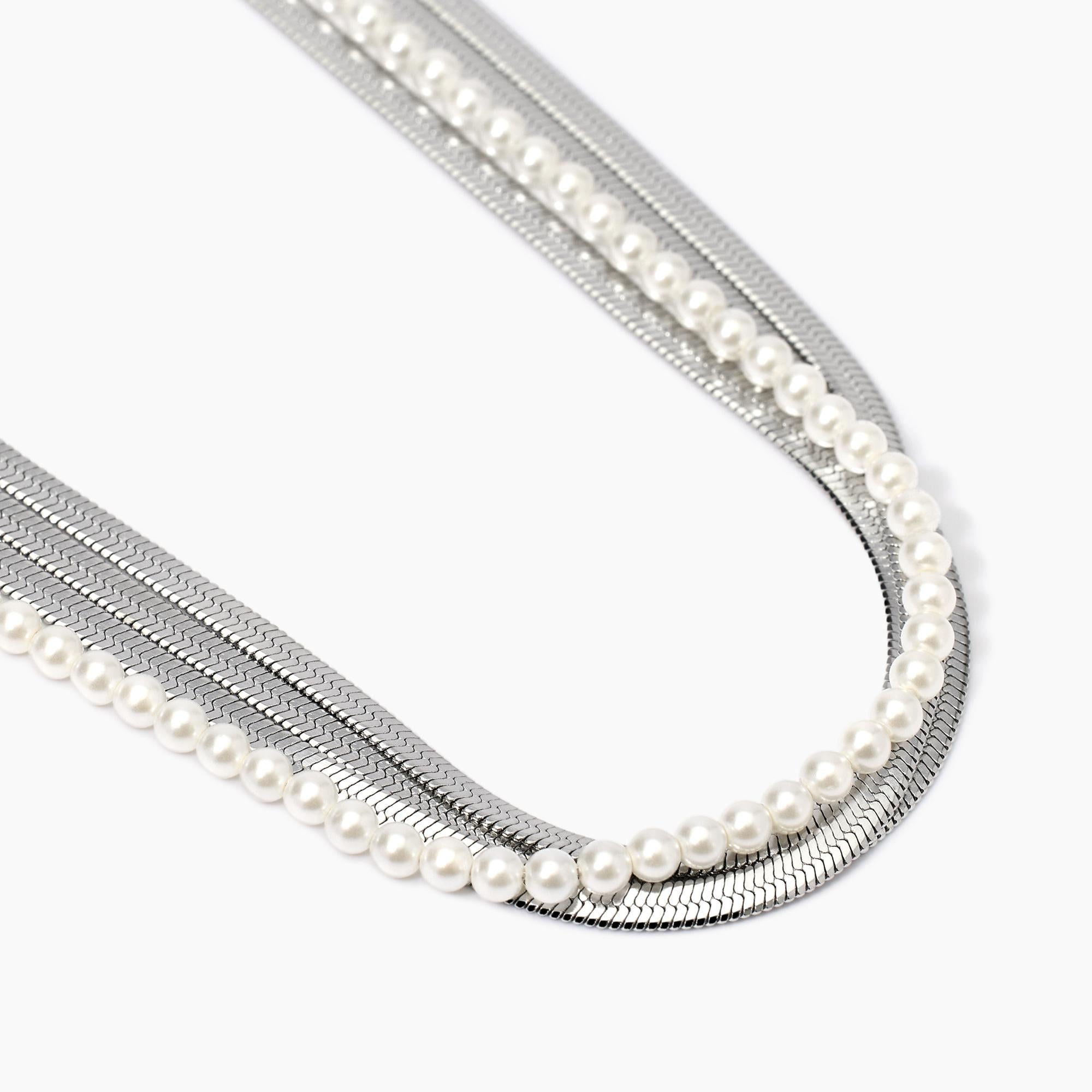 Kidult Girocollo con catene e perle conchiglia, Style 14 - 851021