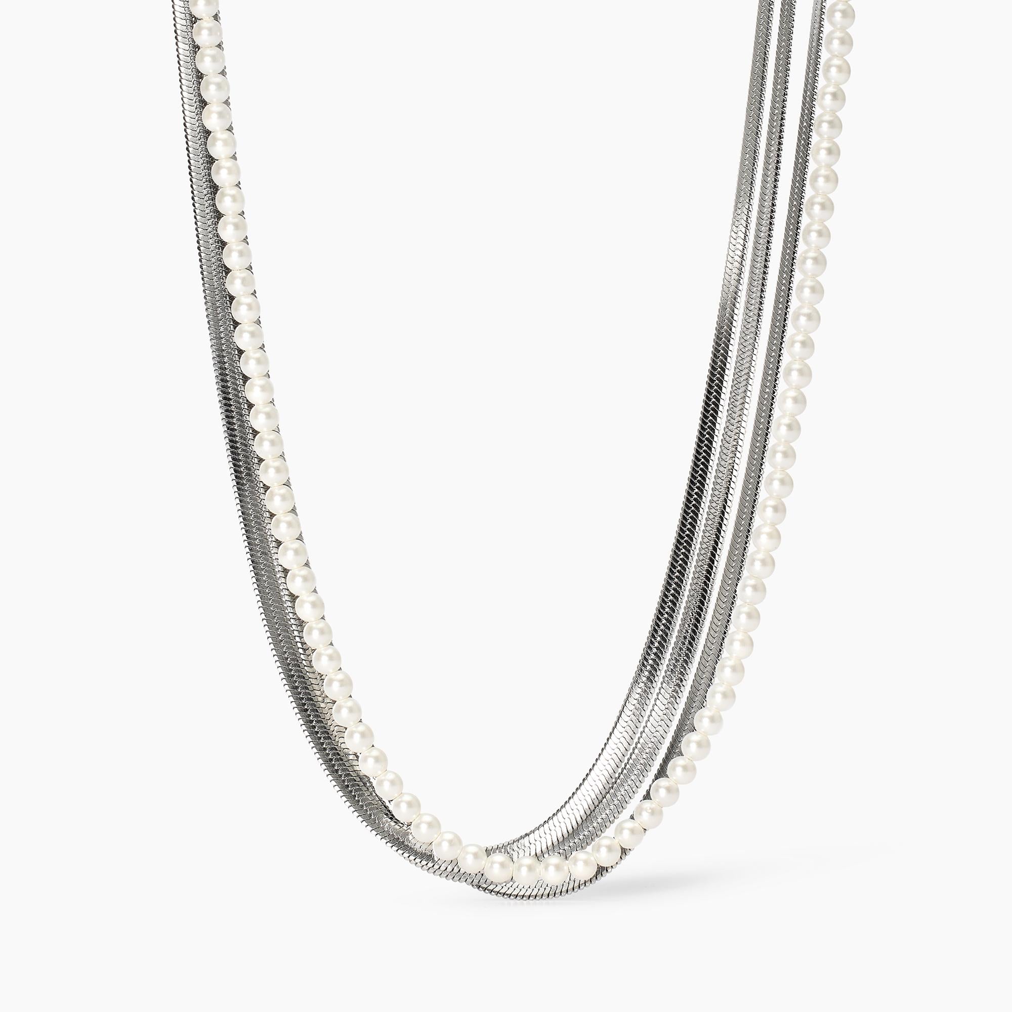 Kidult Girocollo con catene e perle conchiglia, Style 14 - 851021