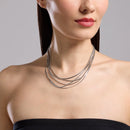 Kidult Girocollo acciaio da donna con catene multiple - 851022