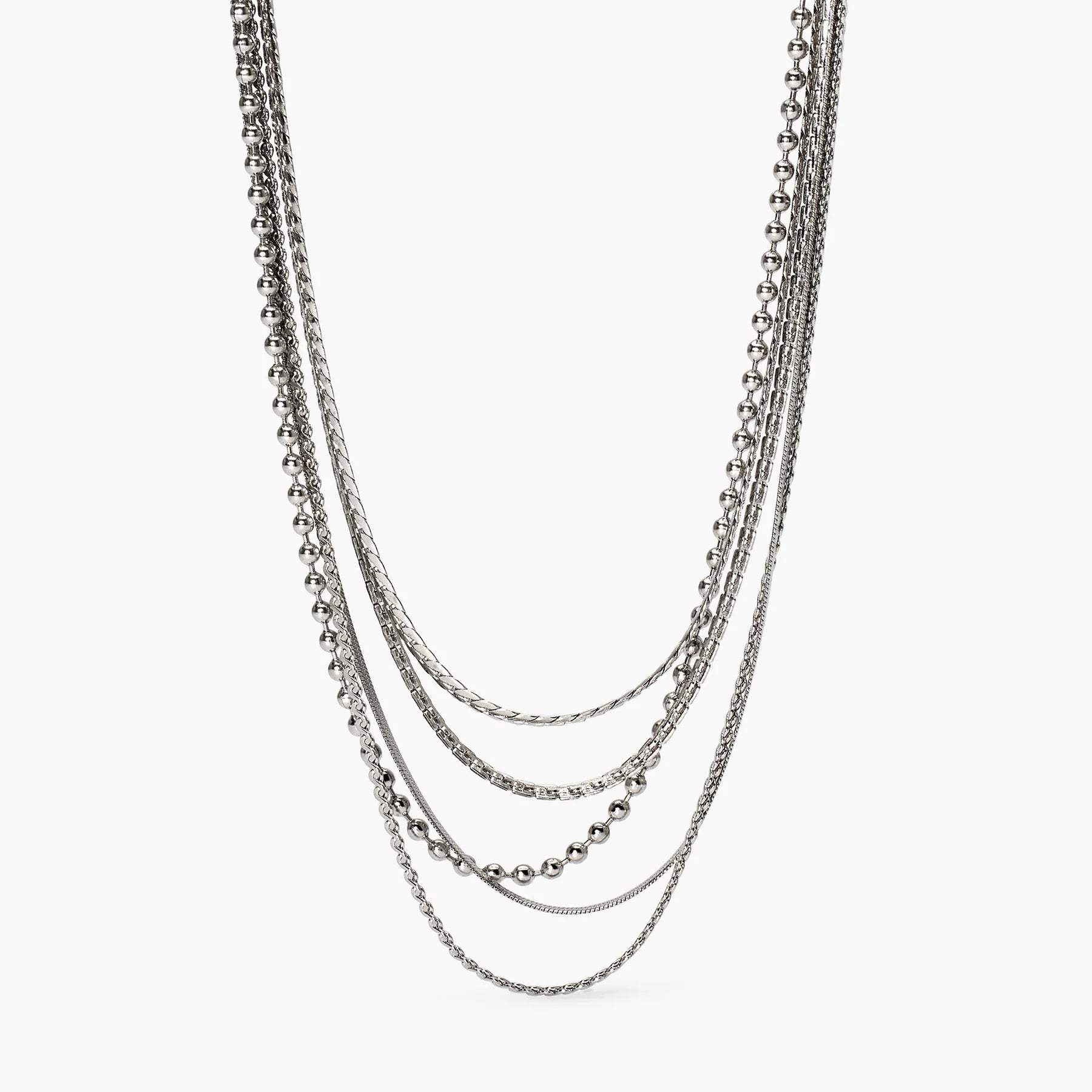 Kidult Girocollo acciaio da donna con catene multiple - 851022