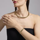 Kidult Tubogas Choker in Gold-Tone Steel, Style 13 - 851031