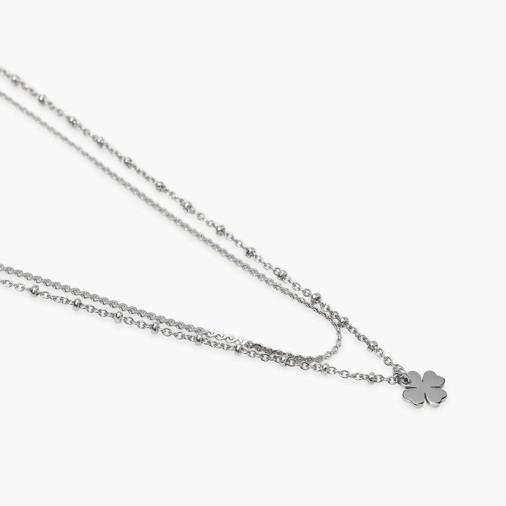Kidult Girocollo con catene e quadrifoglio, Style 30 - 851050