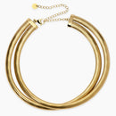 Kidult Girocollo dorato con doppia catena tubogas, Style 13 - 851061