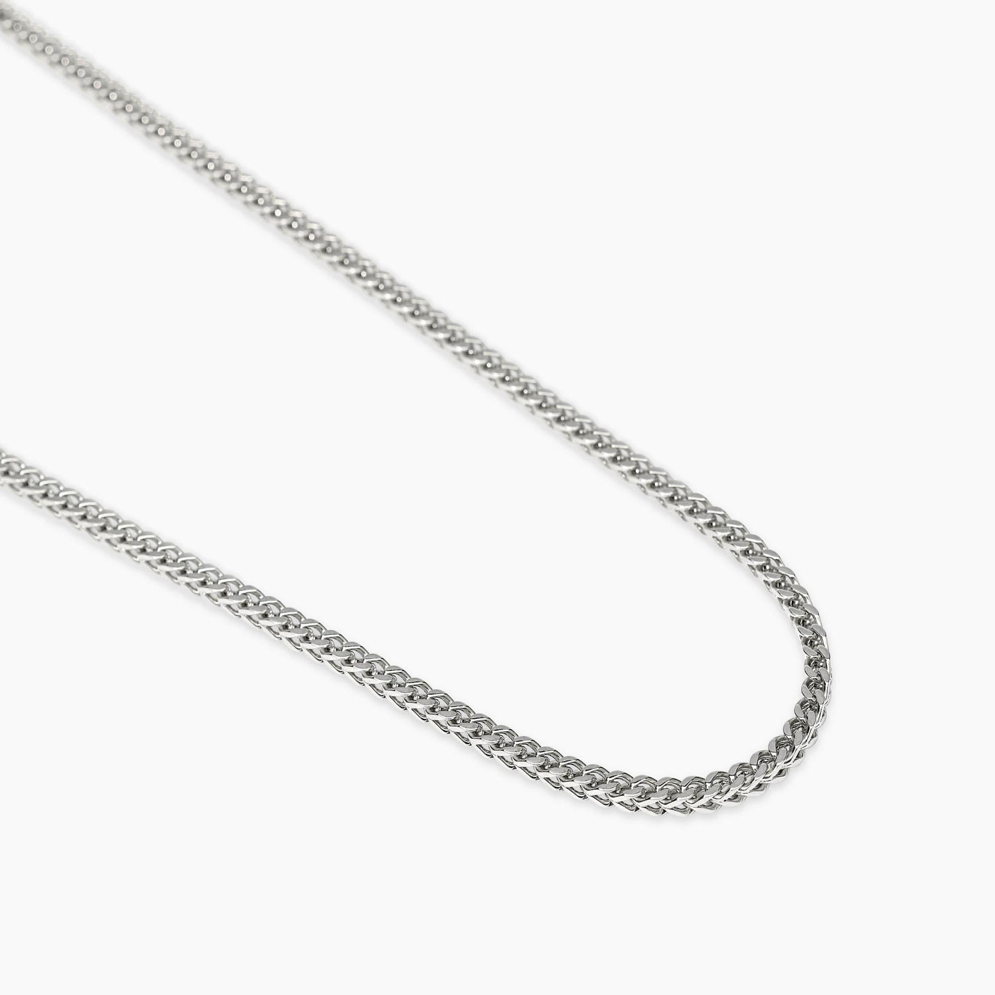 Kidult Collana da Uomo con catena franco in acciaio, Style 04 - 851074