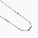 Kidult Collana da uomo con catena veneta in acciaio e ematite, Style 03 - 851082