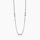 Kidult Collana da uomo con catena veneta in acciaio e ematite, Style 03 - 851082