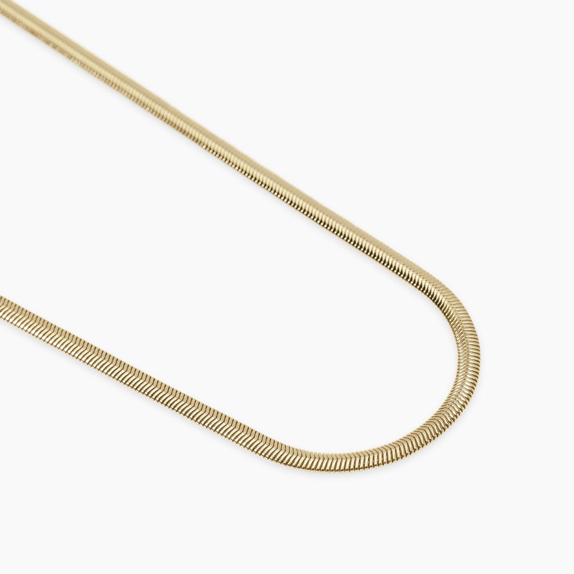 Kidult Collana da Uomo dorata con catena snake, Style 09 - 851086