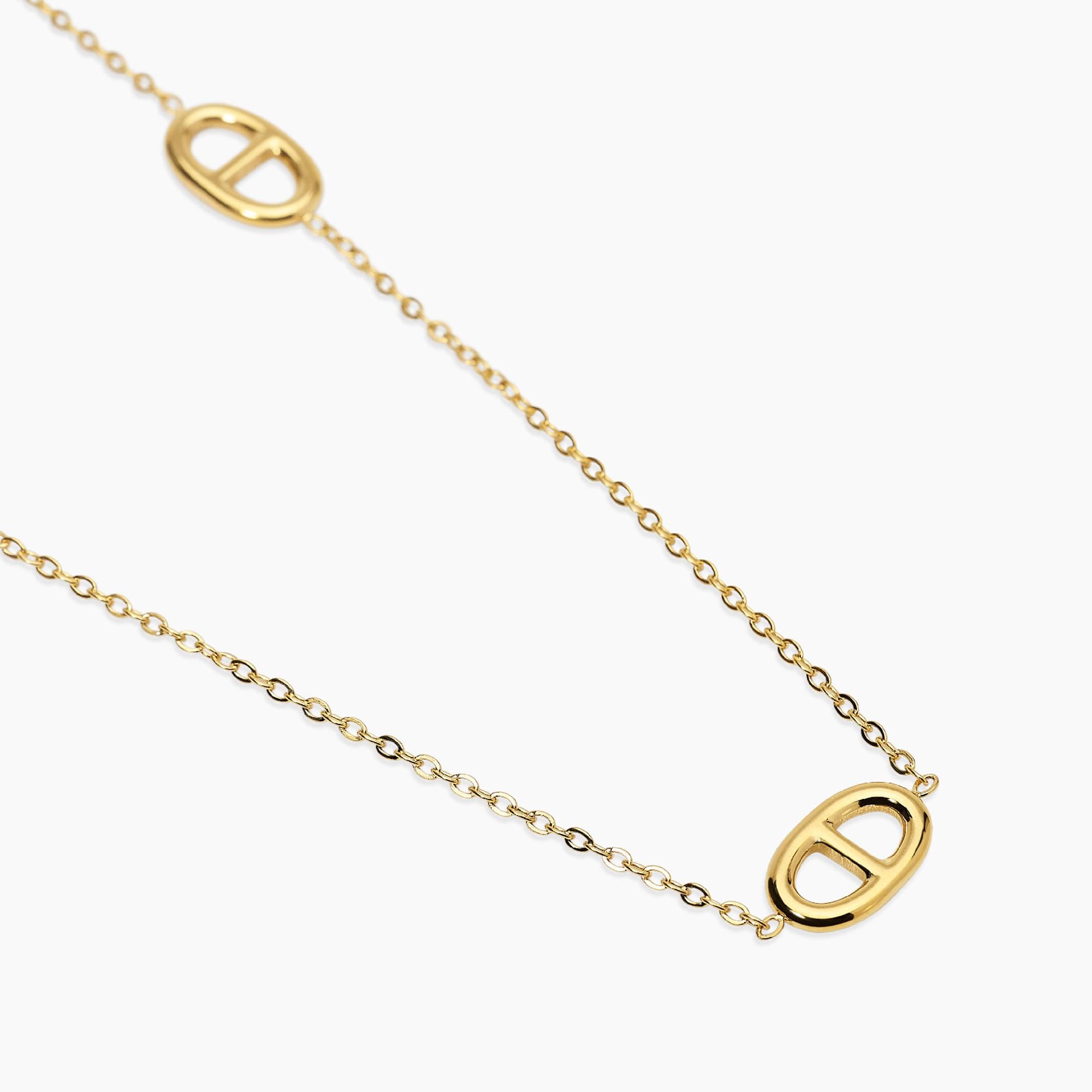 Kidult Collana con staffe in acciaio dorato, Style 84 - 851133