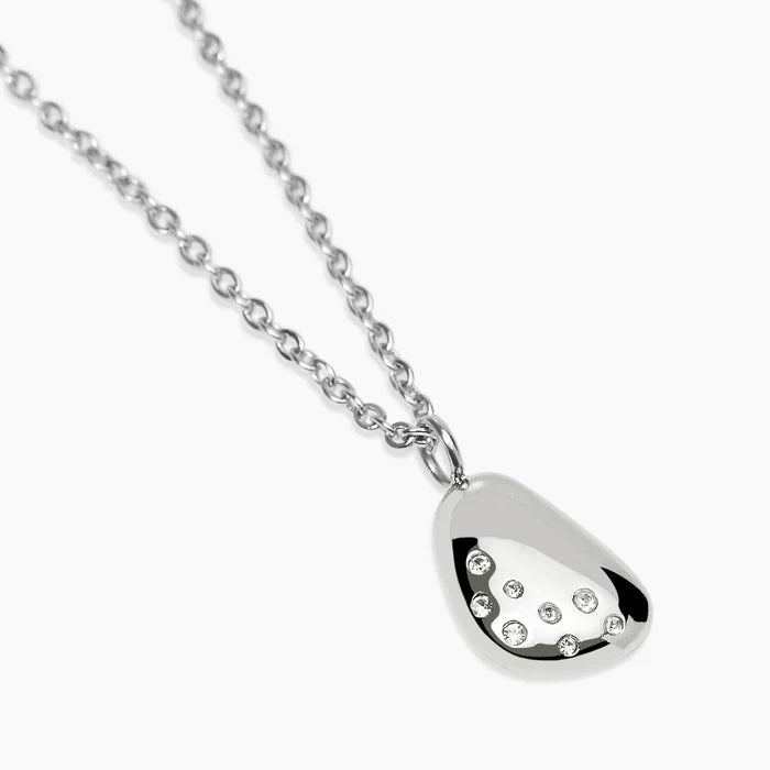 Kidult Girocollo in acciaio con catena rolò e pendente fancy con cristalli - 851186