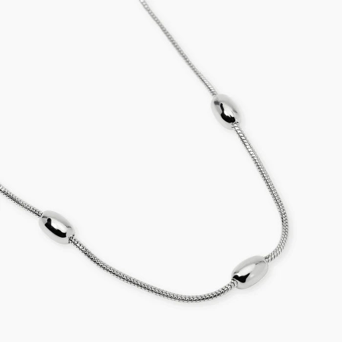 Kidult Collana in acciaio con catene snake ed elementi ovali - 851193