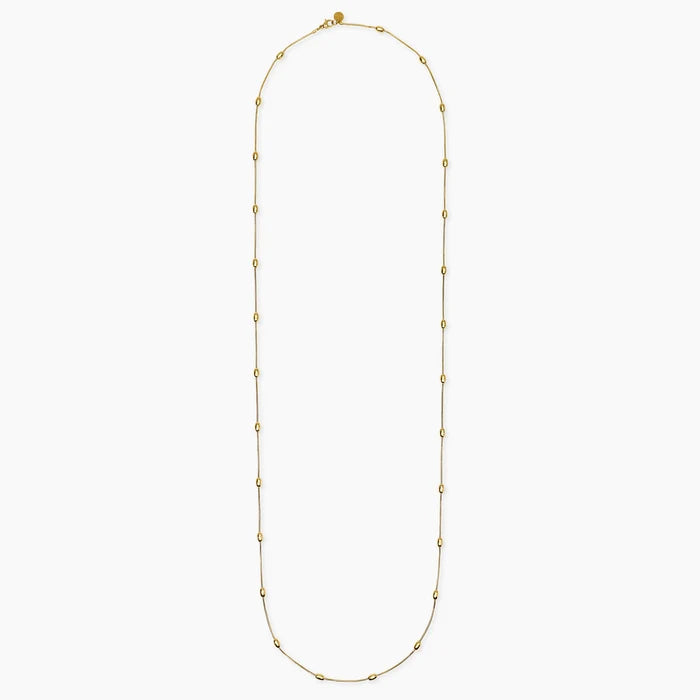 Kidult Collana in acciaio dorato con catene snake ed elementi ovali - 851194
